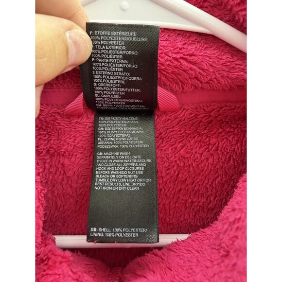 The North Face Childrens Girls Osito Jacket Size XL Pink Zip Up Fuzzy - Picture 7 of 13